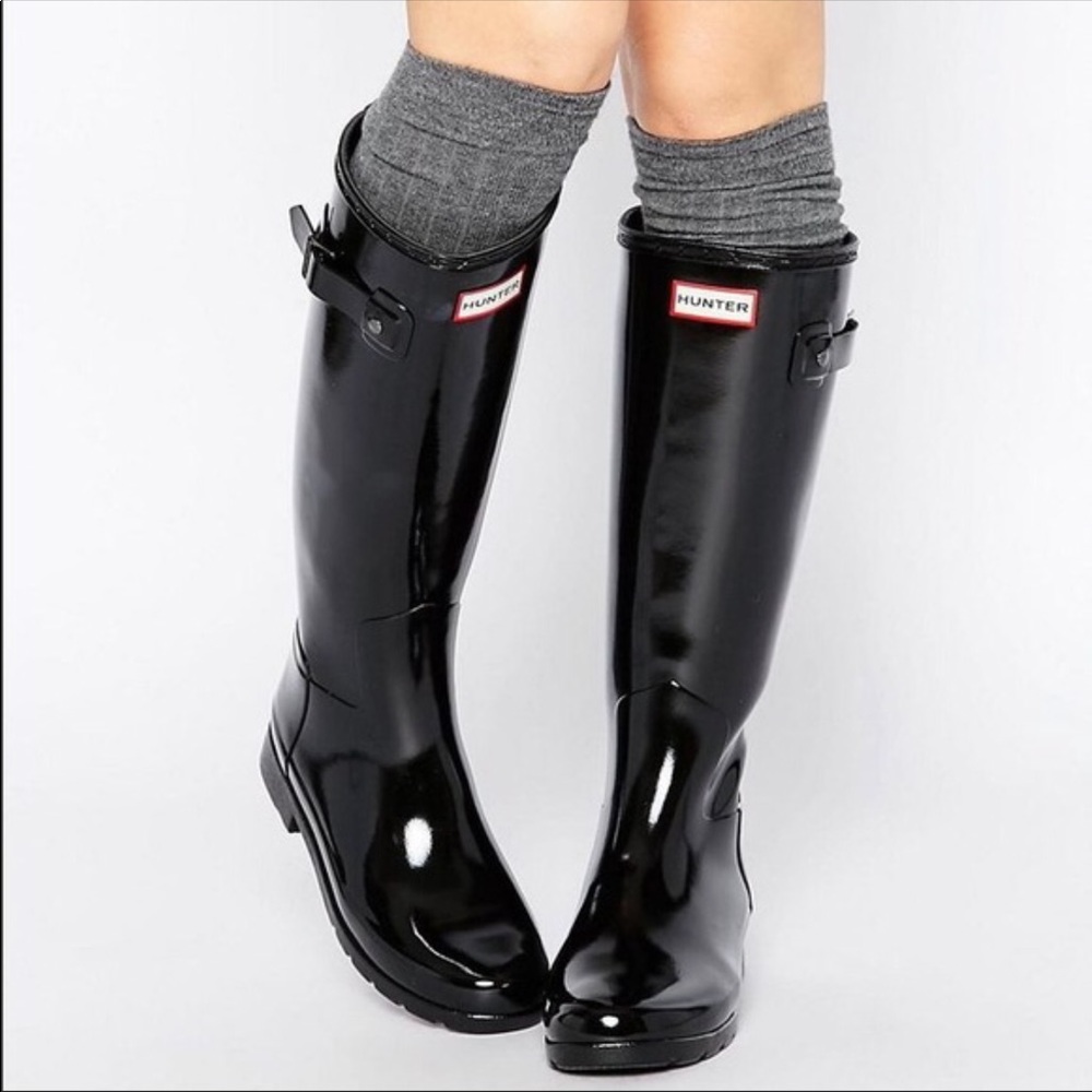 Hunter Rain Boots-Tall Black w/Hunter Buffer Oil☔️
